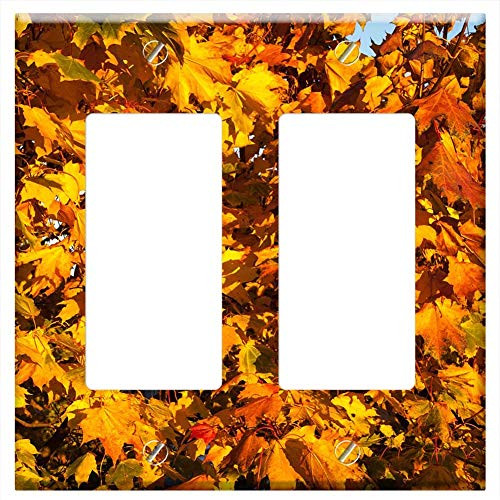 Switch Plate Double Rocker/GFCI - Fall Leaves Orange Yellow Autumn Season Colored Switch Plate Double Rocker/GFCI - Fall Leaves Orange Yellow Autumn Season Colored