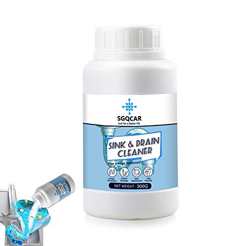 SGQCAR Pipe Dredge-Pipe Dredge Deodorant-Powerful Sink and Drain Cleaner-Magic Bubble Bombs Fast Foaming Pipe Cleaner-Powder Dredge Agent for Kitchen Toilet Pipeline-Quick Cleaning Tool-300g- 1 Pack