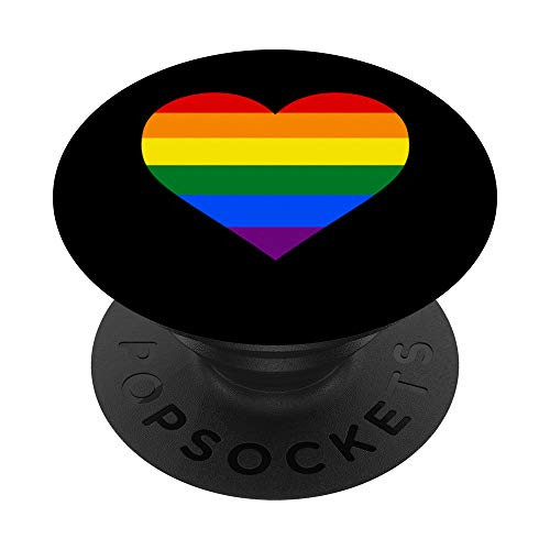 LGBT Flag- LGBT Gifts- Love Heart Print- Pride Month PopSockets Grip and Stand for Phones and Tablets