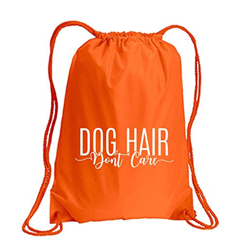 Dog Hair Don't Care Cinch Pack in Orange - Small 14x18