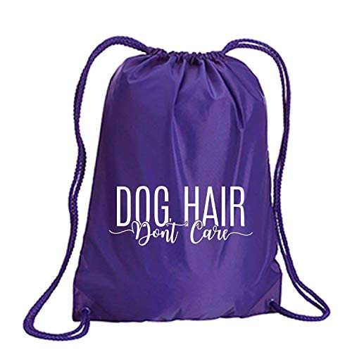 Dog Hair Don't Care Cinch Pack in Purple - Small 14x18