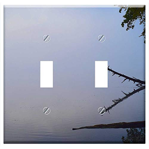 Switch Plate Double Toggle - Lake Fog Tree Branch Reflection Water Nature Switch Plate Double Toggle - Lake Fog Tree Branch Reflection Water Nature