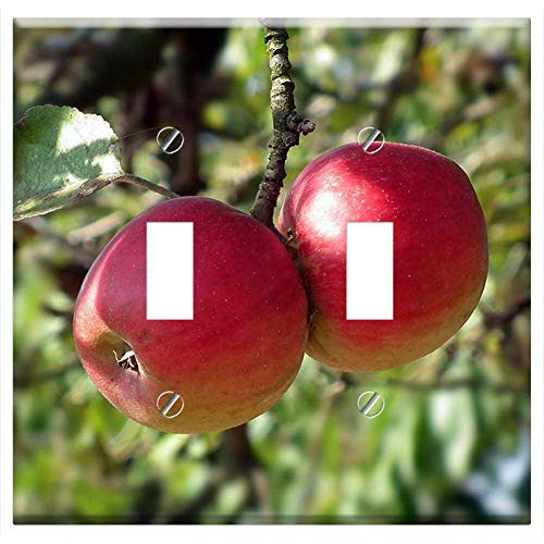 Switch Plate Double Toggle - Fruit Tree Nature Branch Apple Red Fruiting Tree Switch Plate Double Toggle - Fruit Tree Nature Branch Apple Red Fruiting Tree