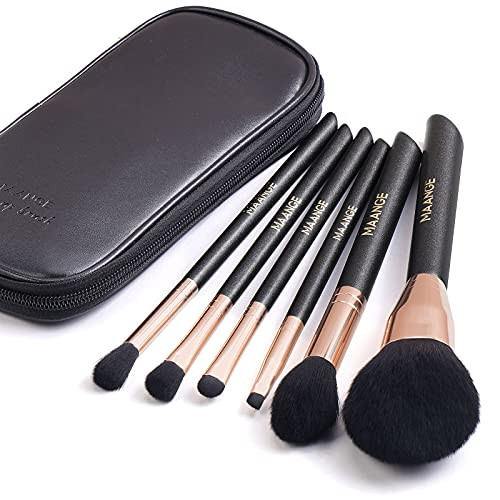 Makeup Brush Set- 6PCs Premium Synthetic Makeup Brushes with Bag Blending Face Powder Blush Concealers Eye Shadows Blush Professional Make Up Brushes -Rose Golden-