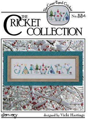 Monthly Chart- January -No.334- Cross Stitch Chart and Free Winter Embellishment