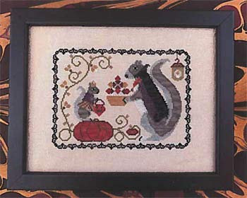 Halloween Squirrel Cross Stitch Chart