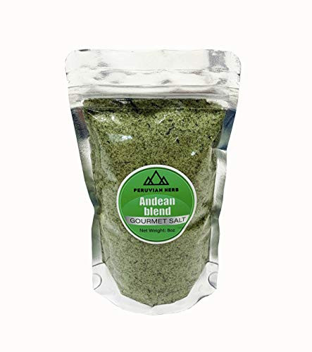 PERUVIAN HERB Andean Blend - Fine Gourmet Sea Salt with Andean Herbs from Maras- Peru 8oz