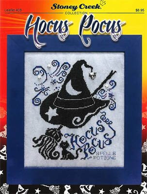 Hocus Pocus -Leaflet 408- Cross Stitch Chart and Free Halloween Embellishment