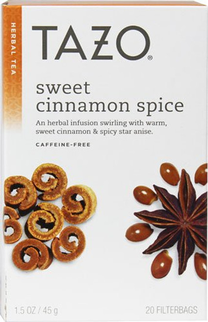 Tazo Herbal Tea Sweet Cinnamon Spice -- 20 Tea Bags - 2 pc Tazo Herbal Tea Sweet Cinnamon Spice -- 20 Tea Bags - 2 pc