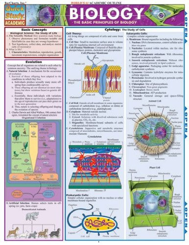 QuickStudy Academic laminated chart - BIOLOGY
