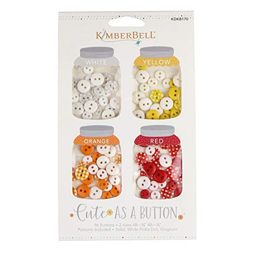 Kimberbell Buttons -White- Yellow- Orange- Red-