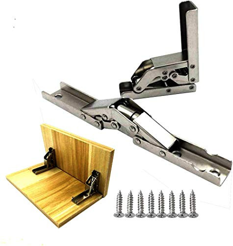 WANLIAN 90 Degree Folding Door/Shelf Hinge Hidden Bracket Table Holder Furniture Parts -2PCS-