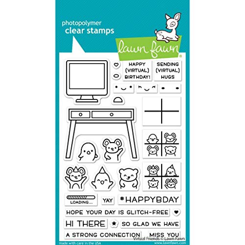 Lawn Fawn LF2504 Virtual Friends 4x6 Clear Stamp Set