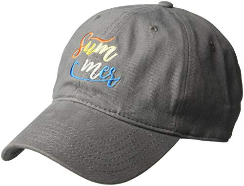 Concept One Women's Summer Embroidered Baseball Cap- Adjustable- Light Grey- One Size