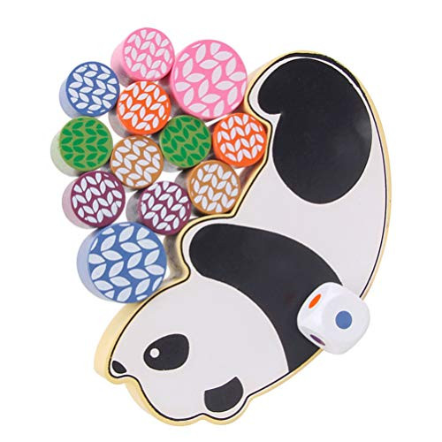 Toddmomy 1 Set Stacking Panda Toys for Kids Wooden Stacking Games Toy Wooden Balance Blocks Stacking Games Toy Building Blocks Toy Kids Block for Toddlers Kids