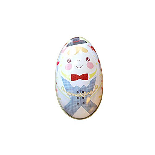 MOOBOM Easter Egg Container-3 Pack Cute Easter Egg Candy Tin-Candy Jar-Easter Egg Case-Easter Egg Candy Box for Candy Cookies Creative Home Decor Easter Ornaments