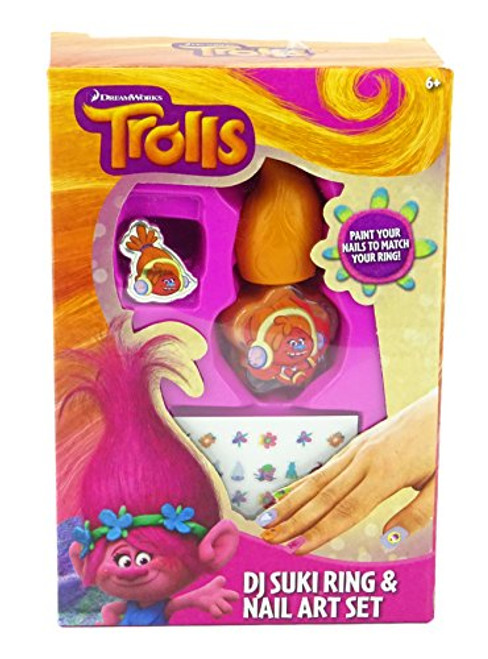 DreamWorks Trolls DJ Suki Ring  and  Nail Art Set