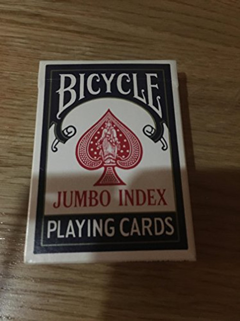 Bicycle Jumbo Index Standard Sized Poker Playing Cards - 1 Sealed Blue Deck