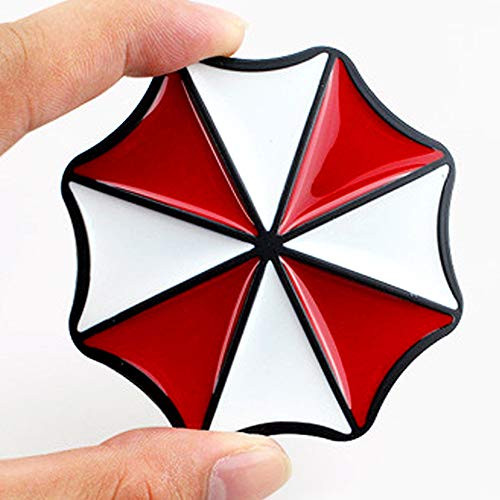 YSpring Umbrella Corporation Car Emblem Decals 3D Metal Self-Adhesive Resident Evil Badge Sticker for Car Motorcycles -Style C-Black-