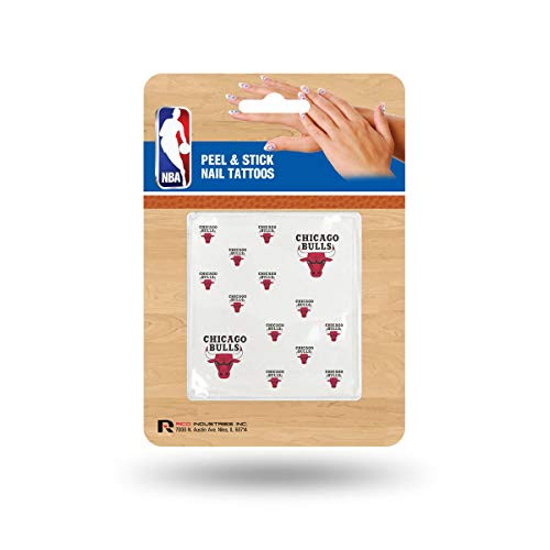 Official NBA Temporary Nail Tattoos -Chicago Bulls- Peel and Stick Tattoos.