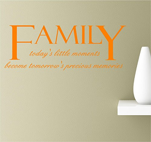Southern Sticker Company Family Today's Little Moments Wall Quotes Sayings Vinyl Decals Art -Orange- Southern Sticker Company Family Today's Little Moments Wall Quotes Sayings Vinyl Decals Art -Orange-