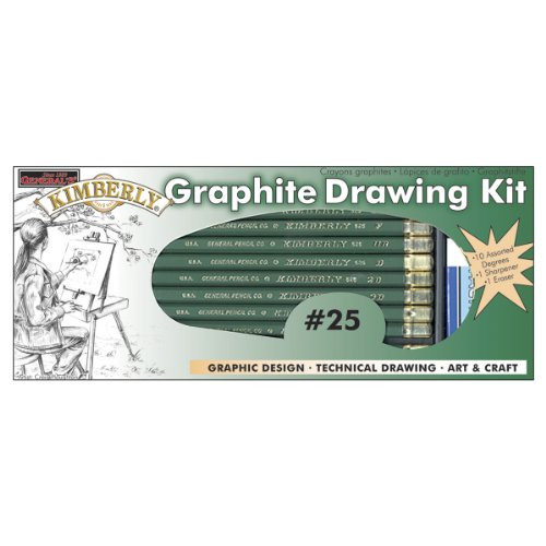 General Pencil Kimberly Graphite Drawing Kit-12 Pieces