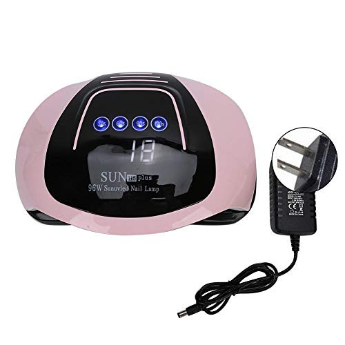 Nail Lamp- Nail Lamp for Gel Polish- 96W Nail Gel Lamp UV Lamps with 4 Timer Setting Nail Polish Curing LED Dryer for Fingernail Toenail Gels UV Nail-US-