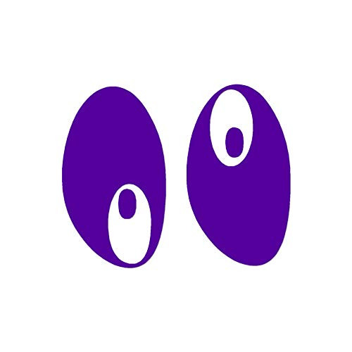 Googly Eyes Cartoon - Vinyl Decal Sticker - 7.25inch x 5.75inch - Purple Googly Eyes Cartoon - Vinyl Decal Sticker - 7.25inch x 5.75inch - Purple