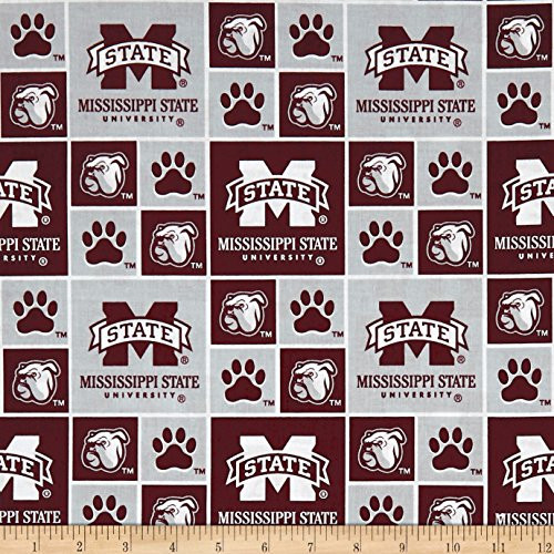 Sykel Enterprises NCAA Mississippi State Bulldogs Box Logos- Yard- Allover Sykel Enterprises NCAA Mississippi State Bulldogs Box Logos- Yard- Allover