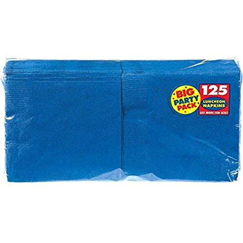 Amscan Bright Royal Blue Luncheon Napkins Big Party Pack- 125 Ct.