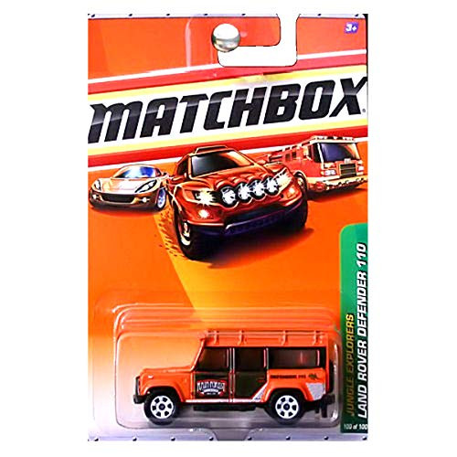 Matchbox 2010 Jungle Explorers Land Rover Defender 110 Orange
