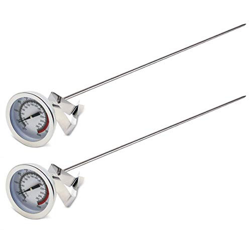 Efeng Deep Fry/Candy Thermometer -2 Pack- with Pot Clip - Instant read dial thermometer 8inch stainless steel stem meat cooking thermometer-best for turkey-BBQ-Grill candy thermometer Efeng Deep Fry/Candy Thermometer -2 Pack- with Pot Clip - Instant read dial thermometer 8inch stainless steel stem meat cooking thermometer-best for turkey-BBQ-Grill candy thermometer