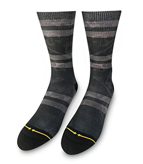 MERGE4 Skulls Black Stripe Basic Unisex Crew Sock