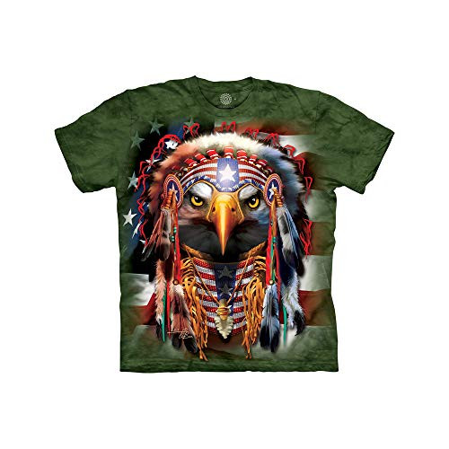 The Mountain Native Patriot Eagle Child T-Shirt- Green- Medium The Mountain Native Patriot Eagle Child T-Shirt- Green- Medium