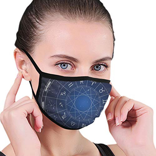 Fillter Face Cloth For For man and woman Zodiac Horoscope Chart In Wheel Shape With Dates In Space Dots Image Cold Mouth Dustproof Double Protection Fillter Face Cloth For For man and woman Zodiac Horoscope Chart In Wheel Shape With Dates In Space Dots Image Cold Mouth Dustproof Double Protection