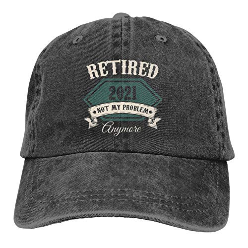 Retired 2021 Not My Problem Anymore Retirement Cowboy hat Adjustable Cap Black