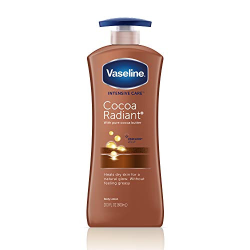 Vaseline Intensive Care hand and body lotion with Pure Cocoa Butter Cocoa Radiant Heals Dry Skin to Renew Its Natural Glow 20.3 oz
