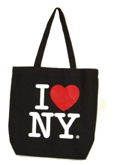 I Love New York Tote Bag - Black Canvas- New York Tote Bags- New York Souvenirs I Love New York Tote Bag - Black Canvas- New York Tote Bags- New York Souvenirs