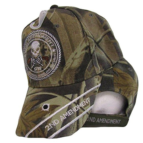 AES 2nd Amendment Original Homeland Security 1789 Skull Camo Embroidered Cap Hat
