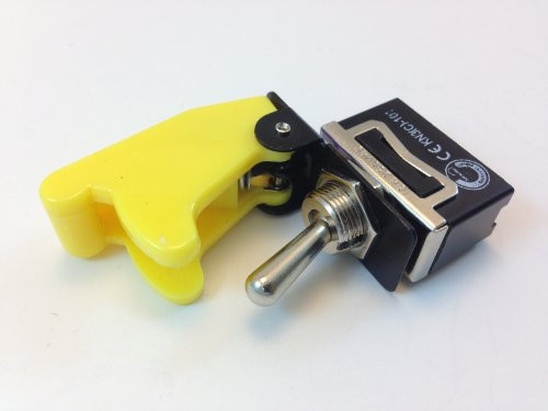 HEAVY DUTY ON/OFF SPST 2P TOGGLE SWITCH 20 AMP 125VAC WITH POSITION COVER COLOR -YELLOW-
