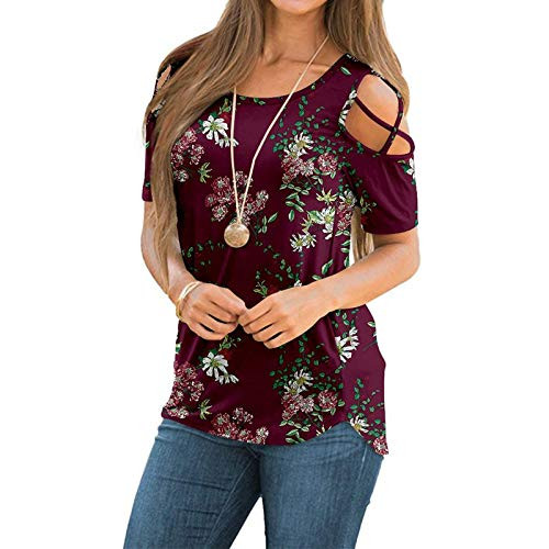 Womens Tshirts-American Flag Shirt Short Sleeve USA 4th of July Flag Top Loose Patriotic T-Shirts Wine Womens Tshirts-American Flag Shirt Short Sleeve USA 4th of July Flag Top Loose Patriotic T-Shirts Wine