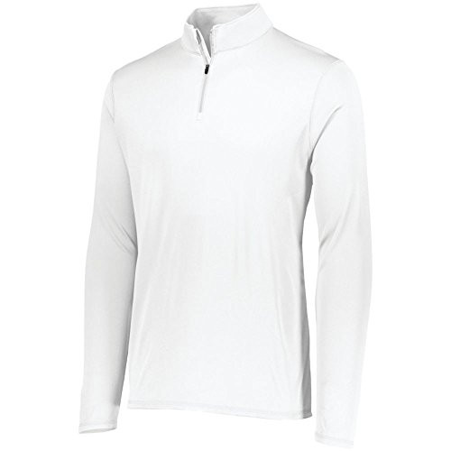 Augusta Activewear Attain 1/4 Zip Pullover- White- Medium