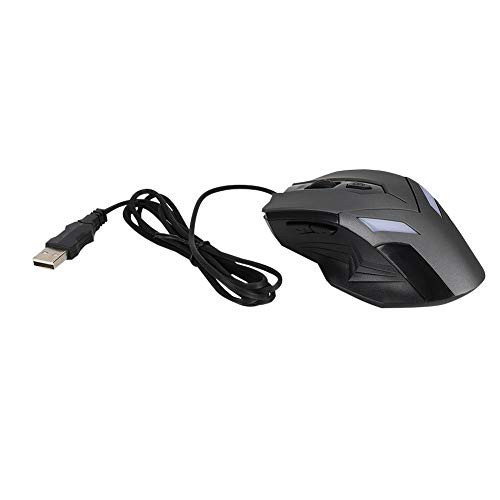 awstroe Ergonomic Gaming Mouse- USB Wired Mouse- LED Mice- 6 Buttons for Computer for Office