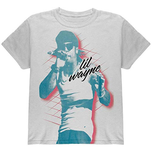 Lil Wayne - Mens Lollipop Youth T-Shirt Youth Large White