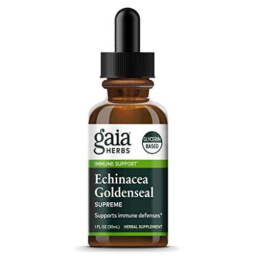 Gaia Herbs Echinacea Goldenseal Supreme- Alcohol-Free- 1-Ounce Bottle