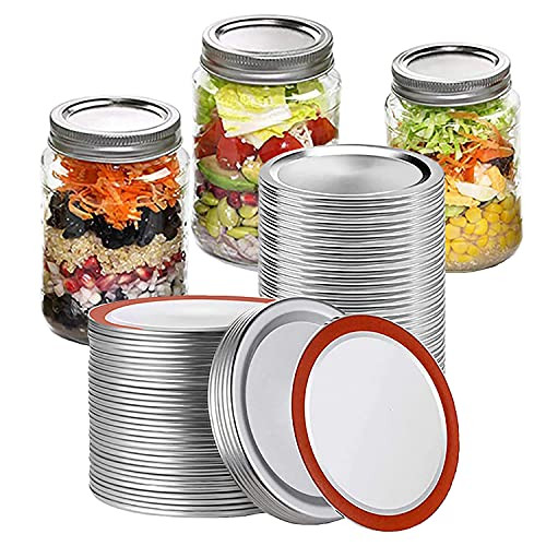50 Count Canning Lids Regular Mouth- Mason Jar Lids- Split-Type Lids Leak Proof Secure Sealing 70MM Sealing Canning Jar Lids for Mason Jar Canning