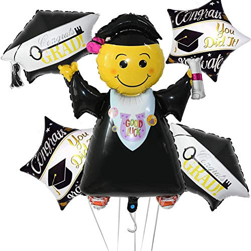 5Pcs Graduation Balloons Party Supplies Balloons Decorations- Jumbo Jumping Grad Balloons Congrats Graduation Cap Balloons Square Congrats Mylar Graduation Balloons for College High School 5Pcs Graduation Balloons Party Supplies Balloons Decorations- Jumbo Jumping Grad Balloons Congrats Graduation Cap Balloons Square Congrats Mylar Graduation Balloons for College High School