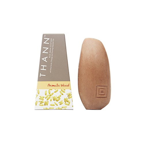 Thann aromatic wood rice grain soap bar with rice scrub- orange and nutmeg essential Oils 100 g