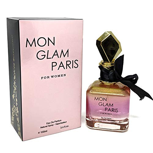 J and H MON GLAM PARIS- Eau de Parfum Spray for Women- Woody Fragrance- Gift for Holidays- Daytime and Casual Use- for all Skin Types- 3.4 Fluid Ounce
