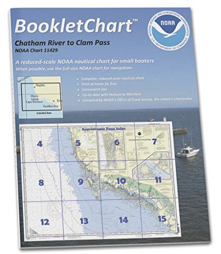 Paradise Cay Publications NOAA BookletChart 11429- Chatham River to Clam Pass-Naples Bay-Everglades Harbor